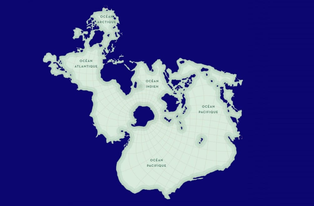 Projection Océan de Spilhaus
