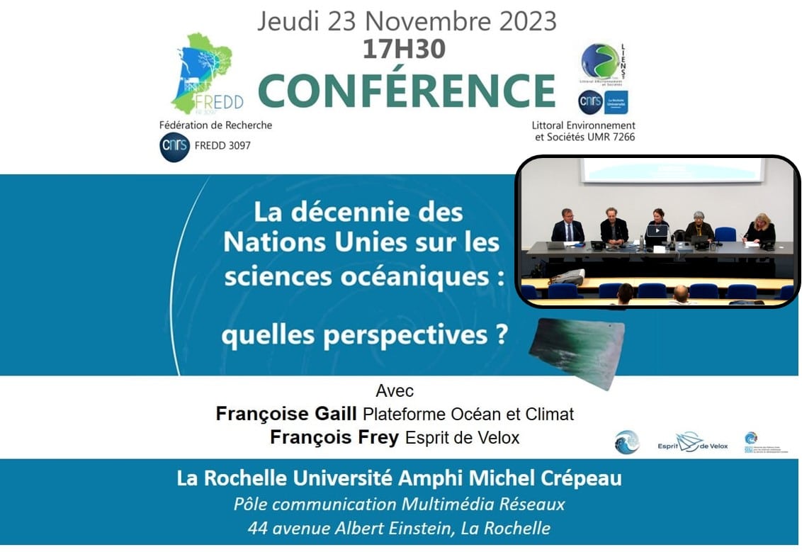 Conférence UN Decade LR Université EdVLa Décennie des Nations Unies pour les sciences océaniques quelles perspectives