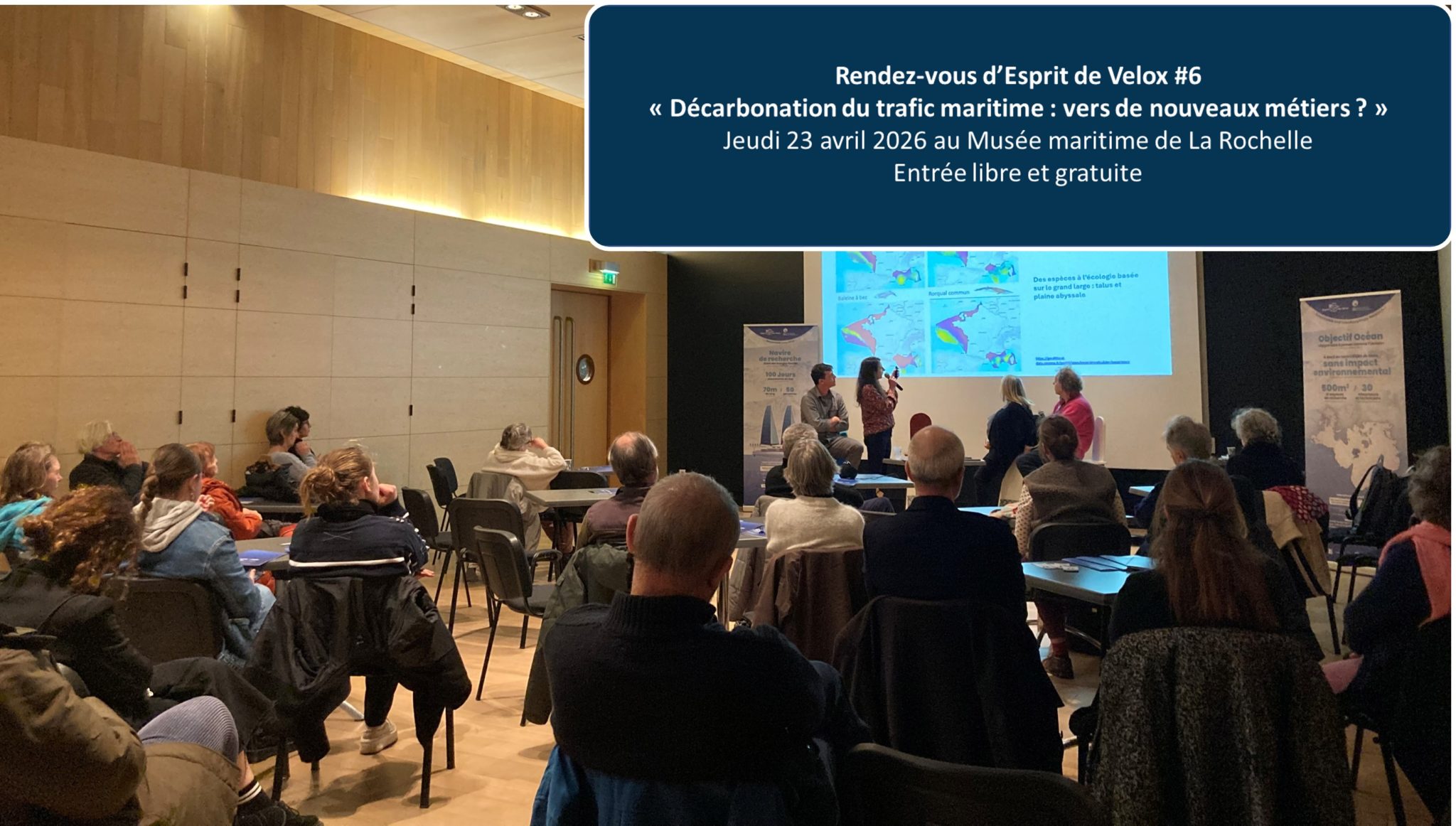 Rendez-vous d'Esprit de Velox 6 Nouveaux métiers du transport maritime décarboné jeudi 23 avril au Musée maritime de La Rochelle